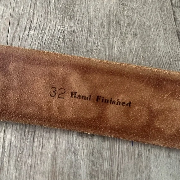 Verkamp’s  western Floral Embossed Tan Leather Belt with Silver Buckle - Picture 11 of 15